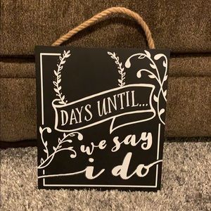Wedding countdown sign